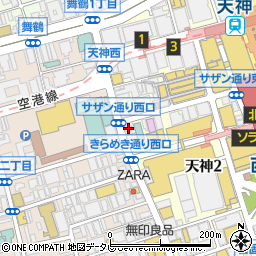 ジョイフル恵利福岡天神店周辺の地図