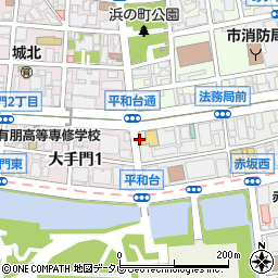 福岡県福岡市中央区赤坂1丁目15-21周辺の地図