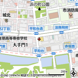 福岡県福岡市中央区赤坂1丁目15-23周辺の地図