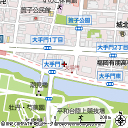 福岡銀行　グローバルソリューション部周辺の地図