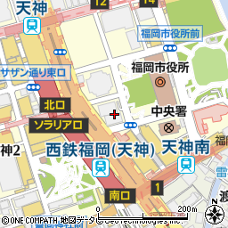 福岡銀行　天神町支店ＦＣ担当周辺の地図