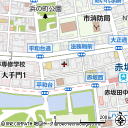 福岡県福岡市中央区赤坂1丁目15-30周辺の地図
