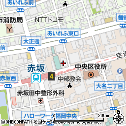 福岡中央銀行本店営業部 ＡＴＭ周辺の地図