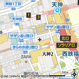 タイトーステーション福岡天神周辺の地図