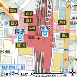 福岡銀行ＪＲ博多駅阪急百貨店口 ＡＴＭ周辺の地図