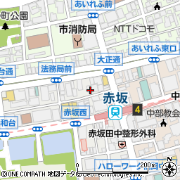 福岡県福岡市中央区赤坂1丁目14-6周辺の地図