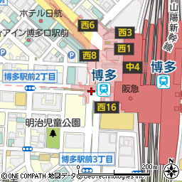 博多駅（博多口）周辺の地図