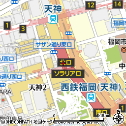ナチュラルキッチン福岡天神地下街店周辺の地図