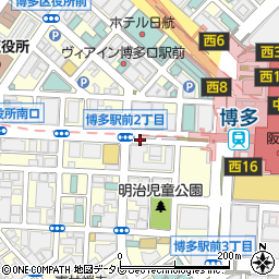 ＪＲ九州レンタカー＆パーキング博多駅地下駐車場周辺の地図