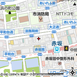 福岡県福岡市中央区赤坂1丁目14-23周辺の地図