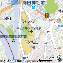 ラコステ福岡キャナルシティ店周辺の地図