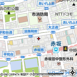 福岡県福岡市中央区赤坂1丁目14-24周辺の地図