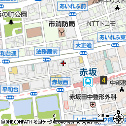 福岡県福岡市中央区赤坂1丁目14-26周辺の地図