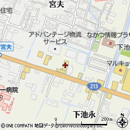 トヨタカローラ大分中津店周辺の地図