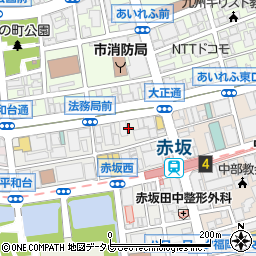 福岡県福岡市中央区赤坂1丁目14-27周辺の地図