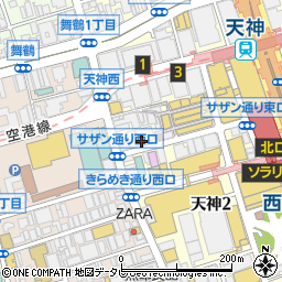 福岡市役所　交通局福岡市地下鉄天神管区駅周辺の地図