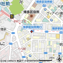 博多区役所南口周辺の地図