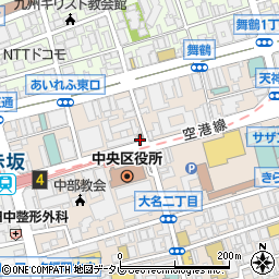 福岡大名二郵便局 ＡＴＭ周辺の地図