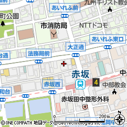 福岡県福岡市中央区赤坂1丁目14-29周辺の地図