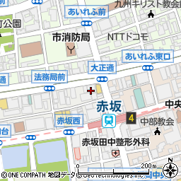 福岡銀行　赤坂門支店周辺の地図