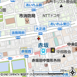 ローソン福岡赤坂門店周辺の地図