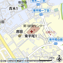 福岡市役所教育委員会　教育支援部・第１給食センター周辺の地図