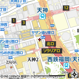 ビッグエコー BIG ECHO 西鉄天神駅前店周辺の地図