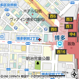 ウエルシア薬局福岡博多駅前店周辺の地図