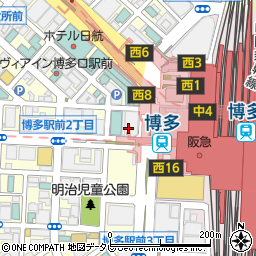 博多魚市 博多駅店周辺の地図