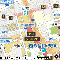 青山フラワーマーケット天神ソラリアステージビジョン前店周辺の地図