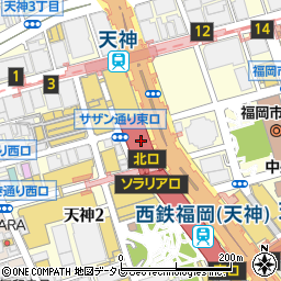 カフェファディ 天神店周辺の地図