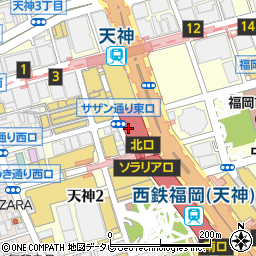 タリーズコーヒー 西鉄福岡天神駅店周辺の地図