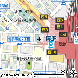 もつ鍋・鮮魚ダイニング 銀の雫 博多本店周辺の地図