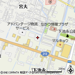 さくらボウル中津店周辺の地図