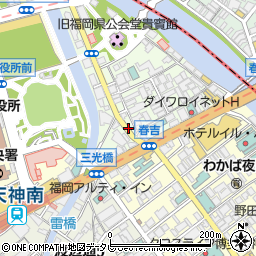 福岡県福岡市中央区西中洲10周辺の地図