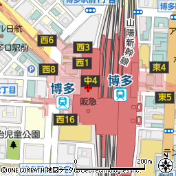 西日本シティ銀行ＪＲ博多駅 ＡＴＭ周辺の地図