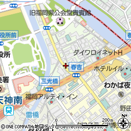 福岡県福岡市中央区西中洲10-3周辺の地図