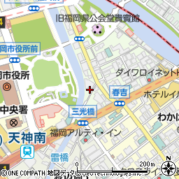 福岡県福岡市中央区西中洲12-6周辺の地図
