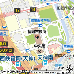 福岡市役所　道路下水道局管理部長周辺の地図