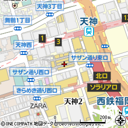 新天町商店街周辺の地図
