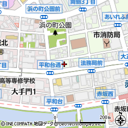 福岡県司法書士会　相談案内周辺の地図