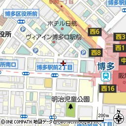 福岡県福岡市博多区博多駅前周辺の地図