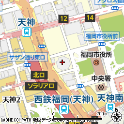 〒810-0001 福岡県福岡市中央区天神の地図