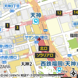 筑邦銀行西鉄福岡駅 ＡＴＭ周辺の地図