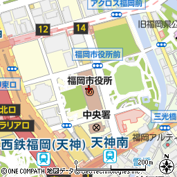 福岡市役所道路下水道局　総務部長下水道経営企画課周辺の地図