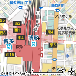 駅レンタカー博多営業所周辺の地図