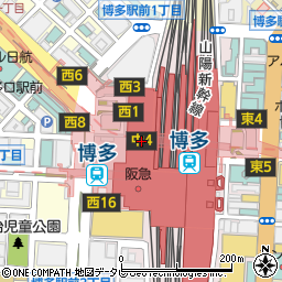 薩摩黒豚 とんかつ専門店 黒かつ亭 JR博多シティ店周辺の地図