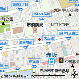 西日本シティ銀行赤坂門支店周辺の地図