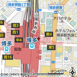 西日本シティ銀行地下鉄博多駅筑紫口 ＡＴＭ周辺の地図