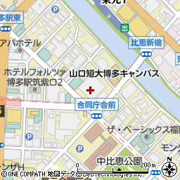 福岡県福岡市博多区博多駅東1丁目18周辺の地図